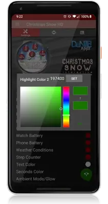 Christmas Snow HD Watch Face android App screenshot 10