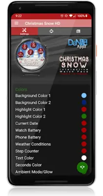 Christmas Snow HD Watch Face android App screenshot 11