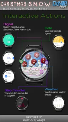 Christmas Snow HD Watch Face android App screenshot 14