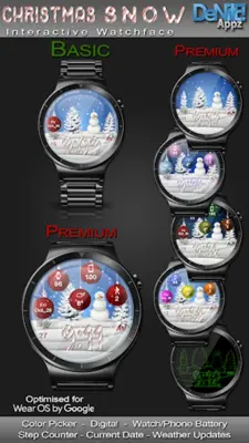 Christmas Snow HD Watch Face android App screenshot 15