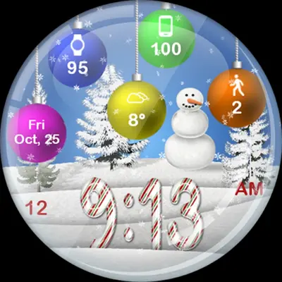 Christmas Snow HD Watch Face android App screenshot 3