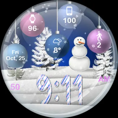 Christmas Snow HD Watch Face android App screenshot 5