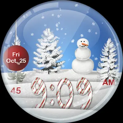 Christmas Snow HD Watch Face android App screenshot 6