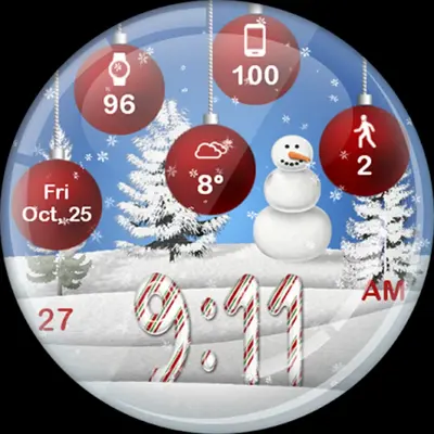 Christmas Snow HD Watch Face android App screenshot 7